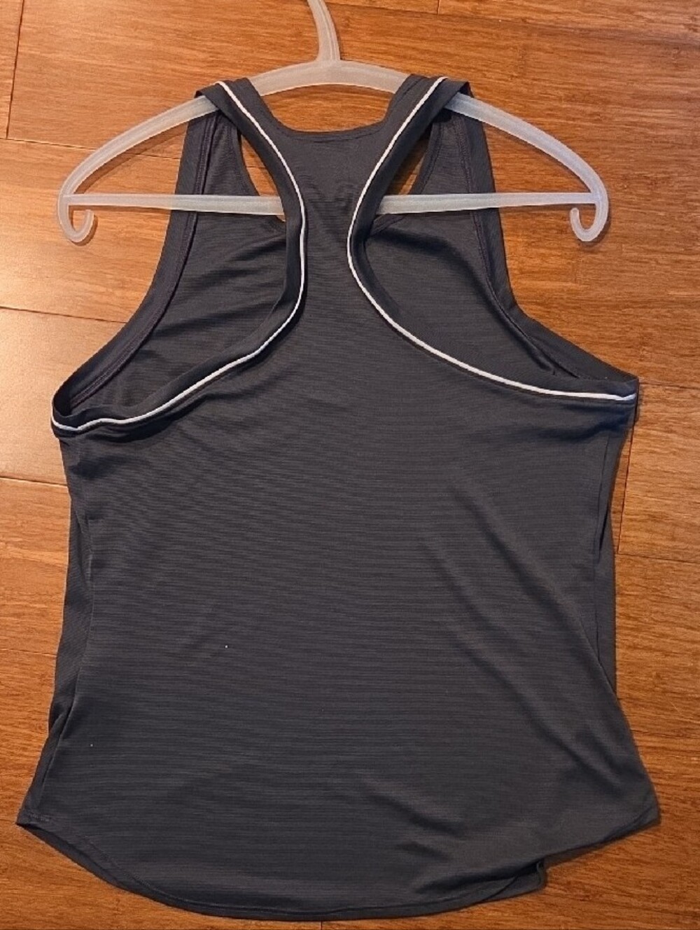 Nike Women's Dri-FIT Running Track Tank Top - Grey/Black - Size Large - Picture 3 of 5